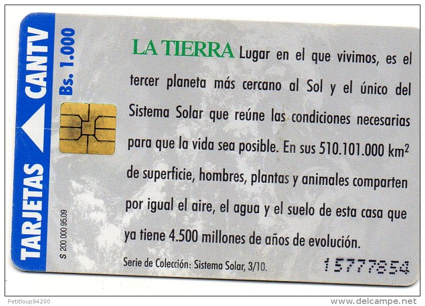 TELECARTE VENEZUELA  BS 1.000  LaTerre Earth  ESPACE - Espace
