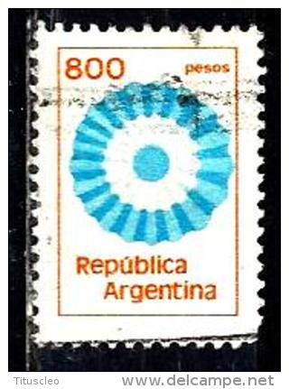 ARGENTINE 1239° 800p Orange, Bleu Claie Et Bleu Série Courante Couleurs Nationales (10% De La Cote + 0,25) - Used Stamps