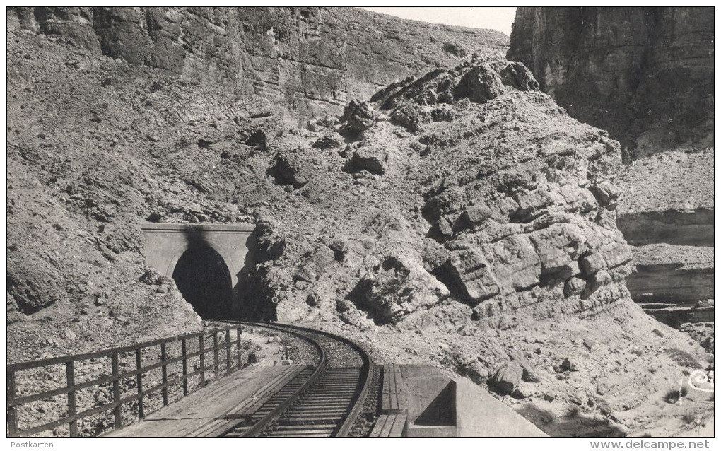 ÄLTERE POSTKARTE METLAOUI EMBRANCHEMENT MINIER SELDJA TUNNEL Eisenbahn Chemin De Fer Railway Tunesien Tunisie Tunisia - Eisenbahnen