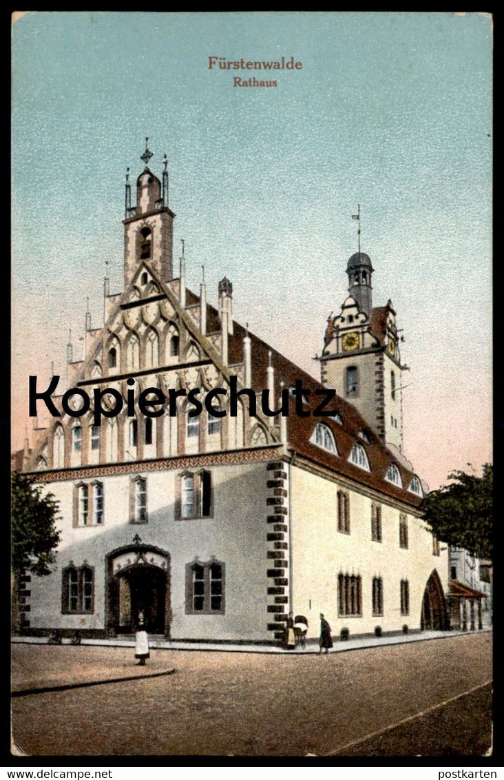 ALTE POSTKARTE FÜRSTENWALDE SPREE RATHAUS 1919 Brandenburg AK Ansichtskarte Cpa Postcard - Fürstenwalde