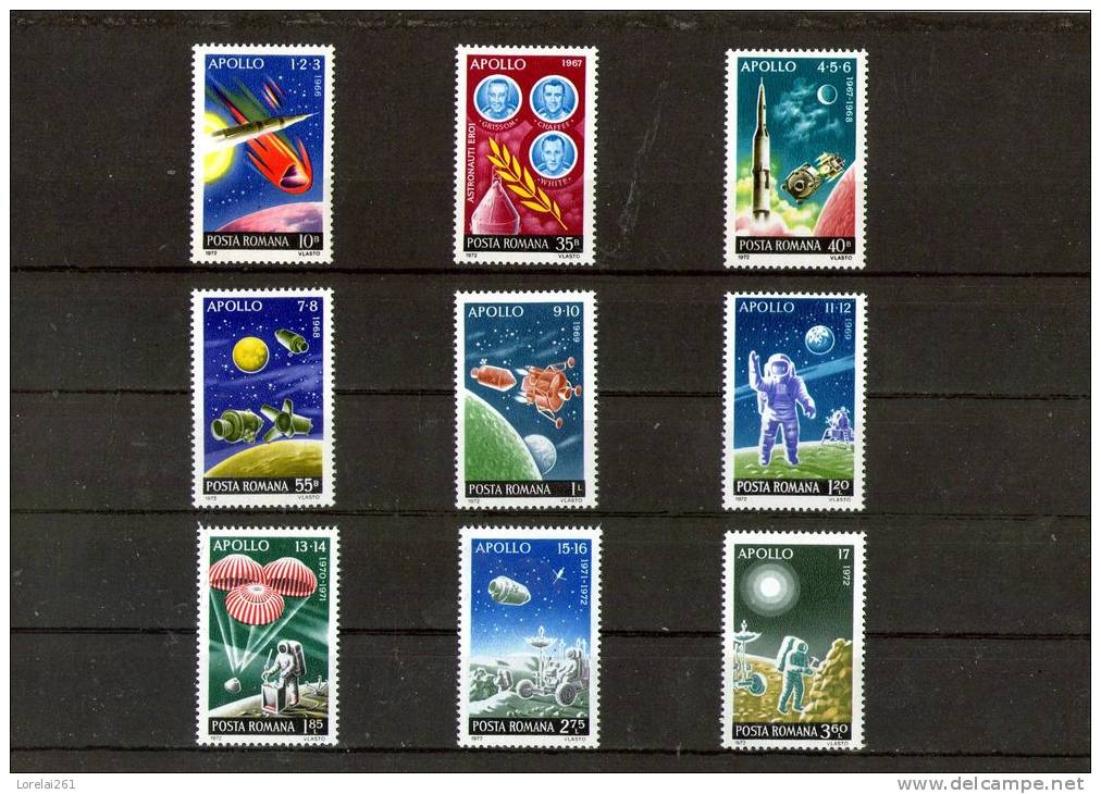 1972 - Programme APOLLO  Mi No 3069/3077 Et Yv No 2729/2737 MNH - Nuovi