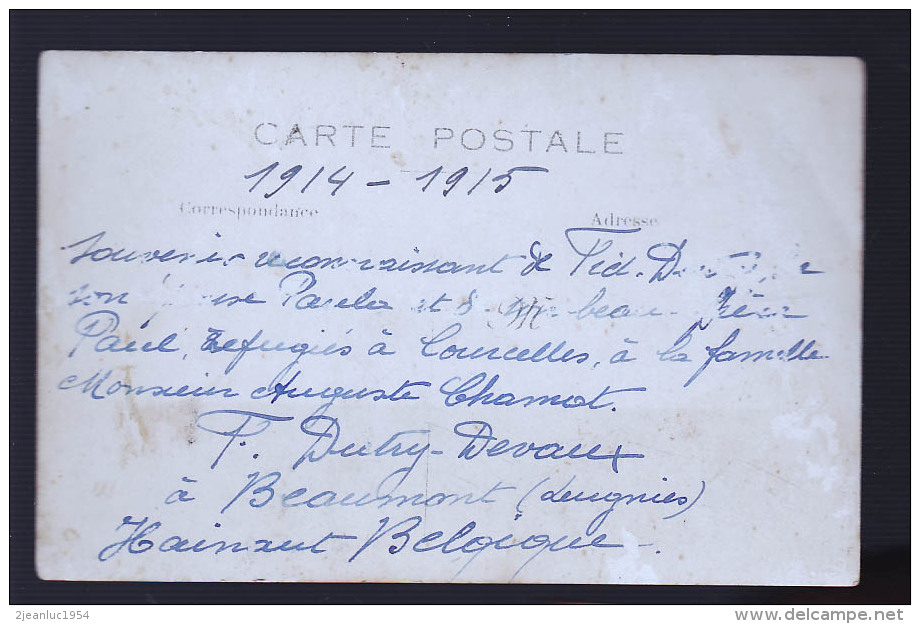 BEAUMONT RARE CARTE PHOTO 1914 MR DUTRY DEVAUX - Beaumont