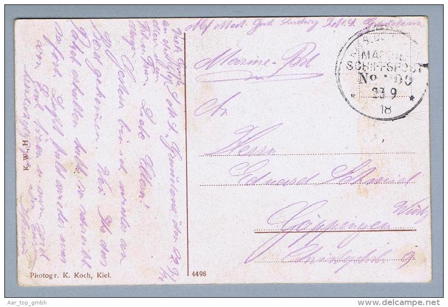 DE Auslandspostämter Deutsche Marine-Schiffspost No.200 1918-09-23 Auf Postkarte - Otros & Sin Clasificación