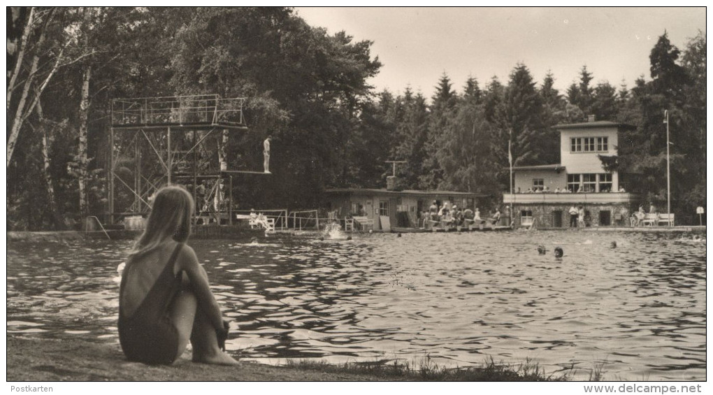 ÄLTERE POSTKARTE WALDBAD SILBERTEICH SEIFHENNERSDORF Schwimmbad Bad Piscine Swimming Pool Bath Frau Woman Girl Cpa AK - Seifhennersdorf