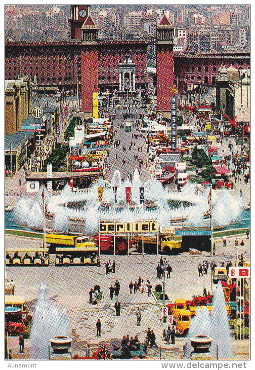 España--Barcelona--1955--Fuente Monumental-Feria De Muestras Y Plaza De España-Plaza De Toros--a, St.Mascine, Francia - Barcelona
