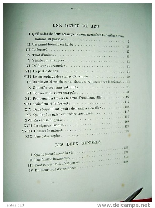 Une Dette De Jeu / Les Deux Gendres  Adrien Paul 1861  Collection Hetzel E. Dentu éditeur - 1801-1900