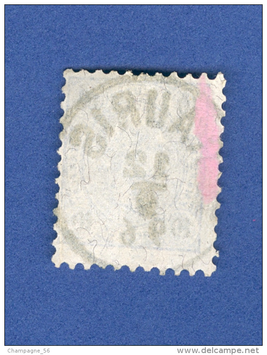 1890 - 96  N° 50  CHIFFRES NOIRS DENTELER  10  1/4  OBLITÉRÉ - Abarten & Kuriositäten