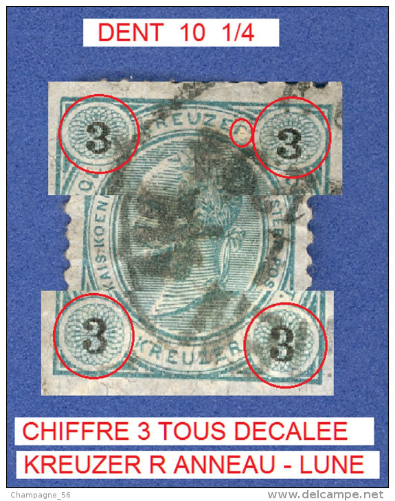 1890 - 96  N° 48  CHIFFRES NOIRS DENTELÉ 10  1/4  DOS CHARNIÈRE  OBLITÉRÉ - Variétés & Curiosités