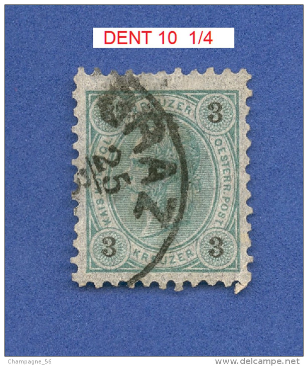 1890 - 96  N° 48  CHIFFRES NOIRS DENTELÉ 10  1/4   OBLITÉRÉ - Abarten & Kuriositäten