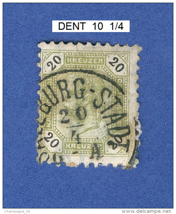 * 1891  N° 61  CHIFFRES NOIRS 20 DENTELÉ 10  1/4 DOS CHARNIÈRE PAPIER OBLITÉRÉ - Abarten & Kuriositäten