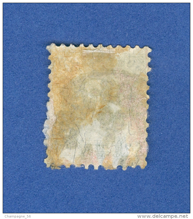 * 1891  N° 61  CHIFFRES NOIRS 20 DENTELÉ 10  1/4 DOS CHARNIÈRE PAPIER OBLITÉRÉ - Abarten & Kuriositäten