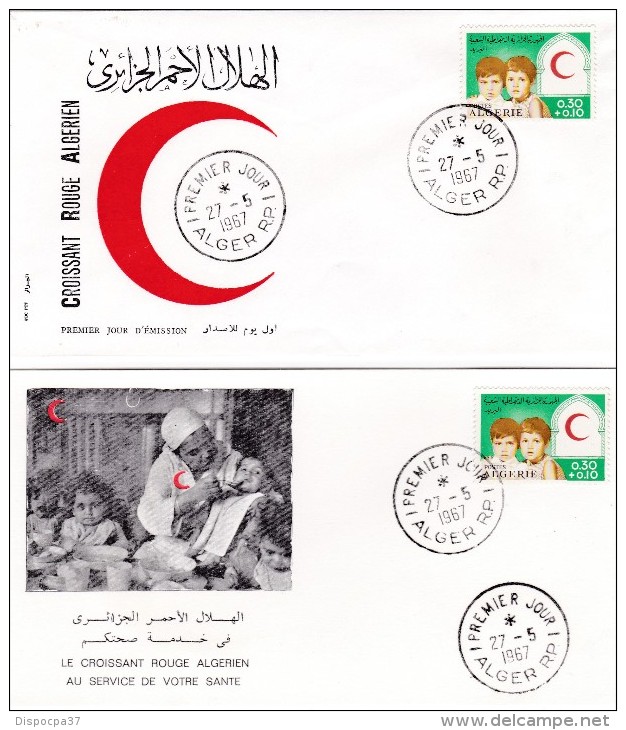 FDC -  CROISSANT ROUGE ALGERIEN  - ALGER  RP.1   27 MAI   1967  - REF MSTROGUES - Algeria (1962-...)