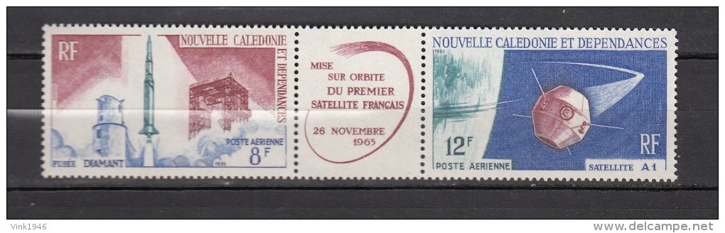 New Caledonia 1965,2V In Triptique,aerospace,ruimtevaart,luft Und Raumfahrt,de L'aérospatiale,MNH/Postfris(D2259)) - Olifanten