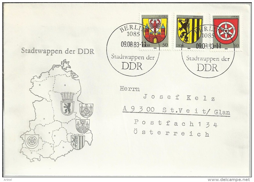 ALEMANIA DDR CC BERLIN ESCUDOS - Otros & Sin Clasificación