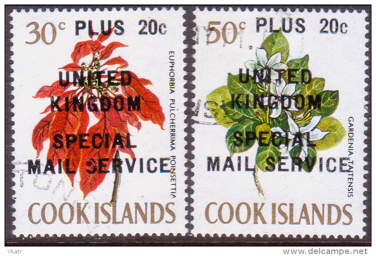 COOK ISLANDS 1971 SG #343-344 Compl.set Used UK Special Mail Service - Cook