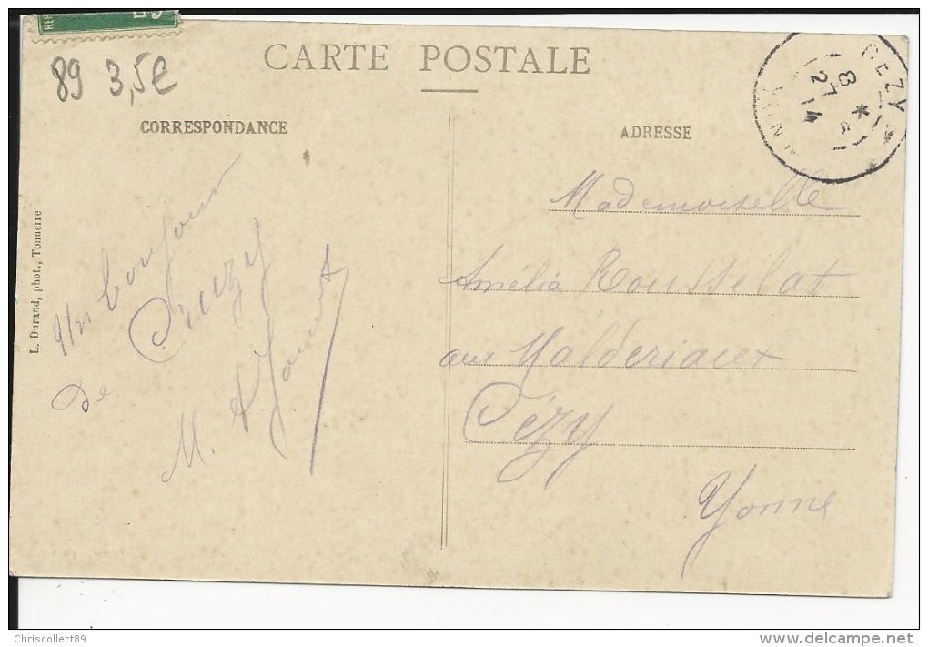 Carte Postale : Cruzy Le Chatel - Le Tertre - Cruzy Le Chatel