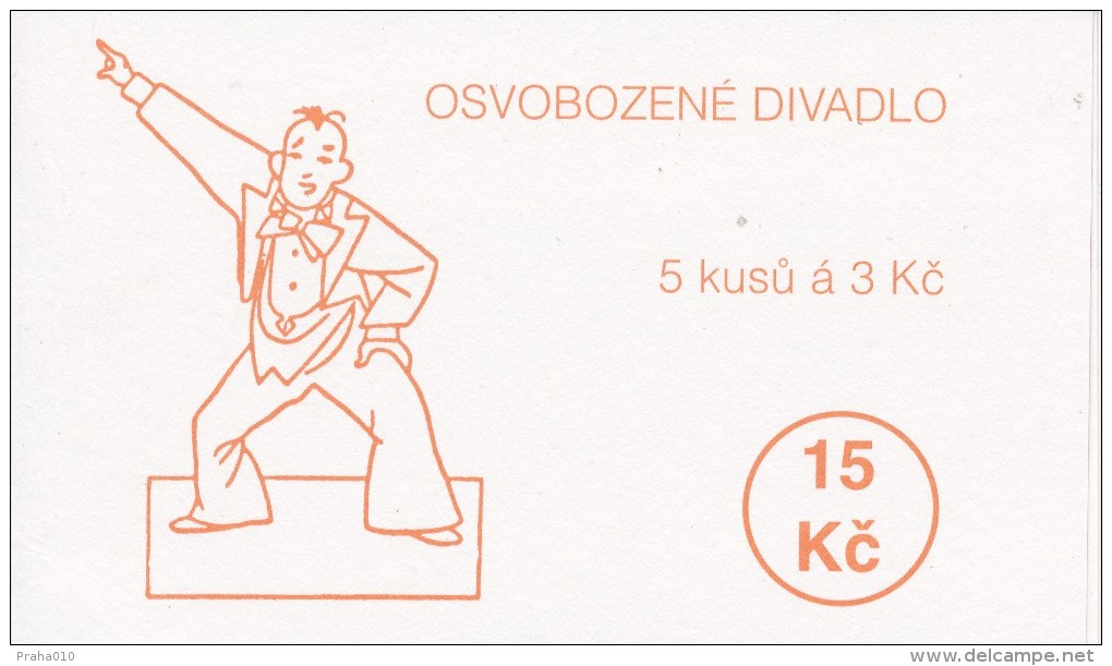 Czech rep. / Stamps booklet (1995) 0067-0069 ZS 1 (4 pcs.) Jiri Voskovec & Jan Verich & Jaroslav Jezek (J3799)