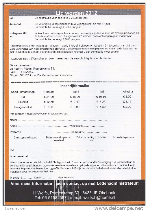 NL.- Tijdschrift - De Verzamelaar Nummerr 5 / Jaargang 62. 15 Mei 2012 - 15 Juni 2012 - Andere & Zonder Classificatie