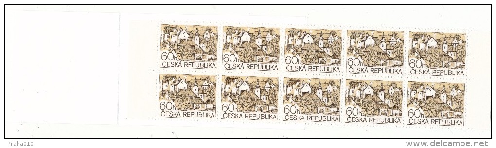 Czech Rep. / Stamps Booklet (1995) 0072 ZS 4 Czech Village; Shield Postal And Telegraph Office (J3742) - Unused Stamps