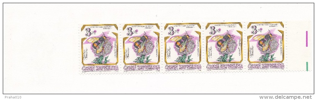 Czech Rep. / Stamps Booklet (1995) 0073-0075 ZS 1 (3 Pcs.) The Endangered Insects (J3790) - Unused Stamps