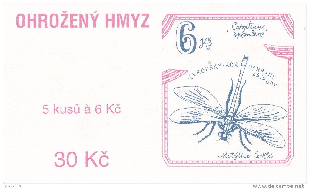 Czech rep. / Stamps booklet (1995) 0073-0075 ZS 1 (3 pcs.) The endangered insects (J3790)