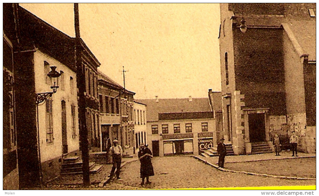 Rare EGLISE SAINT GERMAIN & ANIMATION CHAPELLE-LEZ-HERLAIMONT Edition A Hut-Delhoux St 3245 - Chapelle-lez-Herlaimont