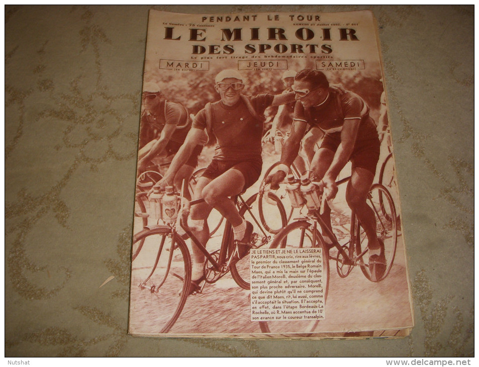 MIROIR Des SPORTS 841 27.07.1935 TOUR De FRANCE ETAPE 17 18 BORDEAUX LA ROCHELLE - Deportes