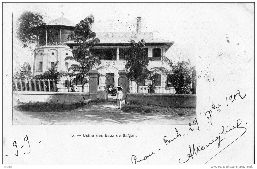 VIET-NAM USINES DES EAUX A SAIGON   CARTE PRECURSEUR - Viêt-Nam