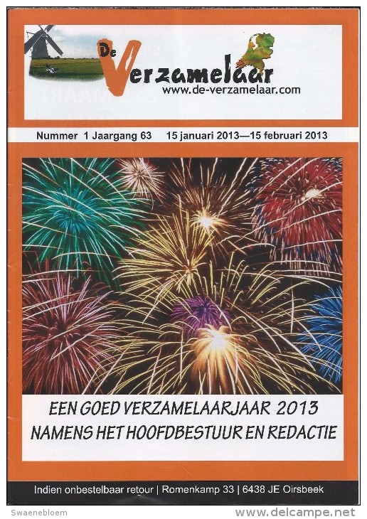 NL.- Tijdschrift - De Verzamelaar Nummerr 1 / Jaargang 63. 15 Januari 2013 - 15 Februari 2013. - Andere & Zonder Classificatie