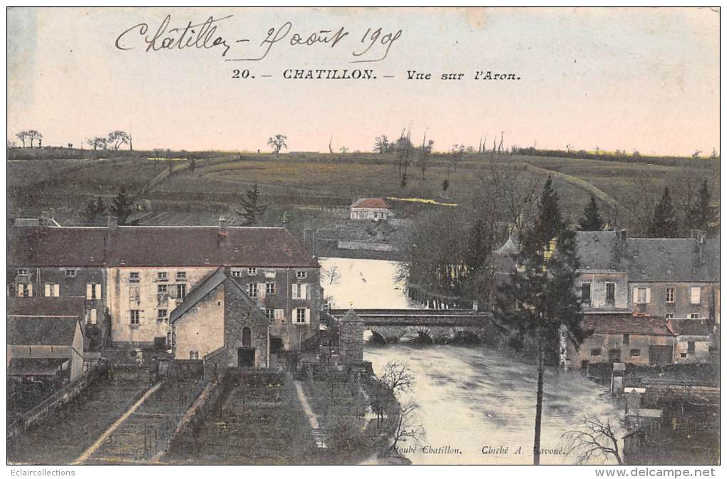 Chatillon    58     Vue Sur L'Aron  (décollée) - Chatillon En Bazois