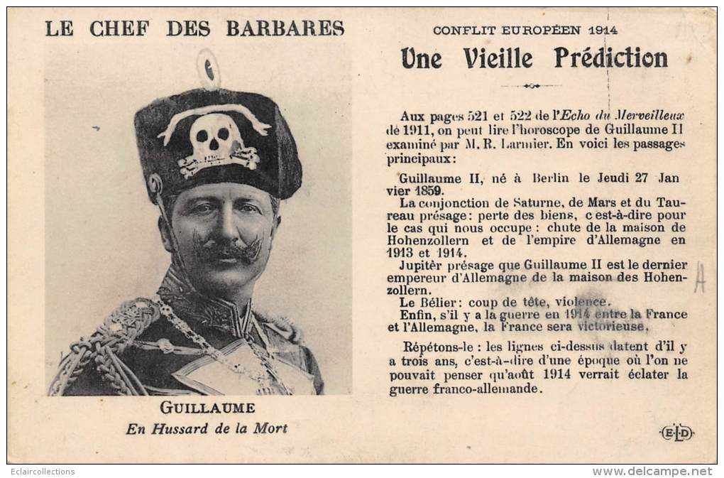 Thème     Guerre  14 /18   Personnalité  Guillaume II - Weltkrieg 1914-18