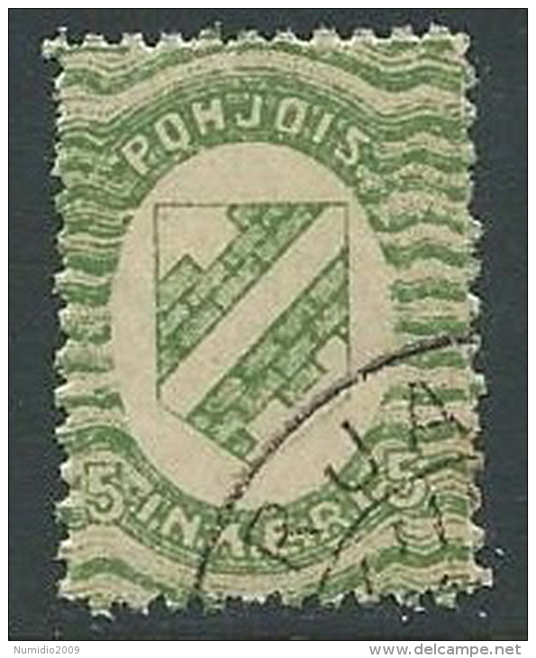 1920 FINLANDIA INGRIA USATO 5 P - VA7-5 - Local Post Stamps