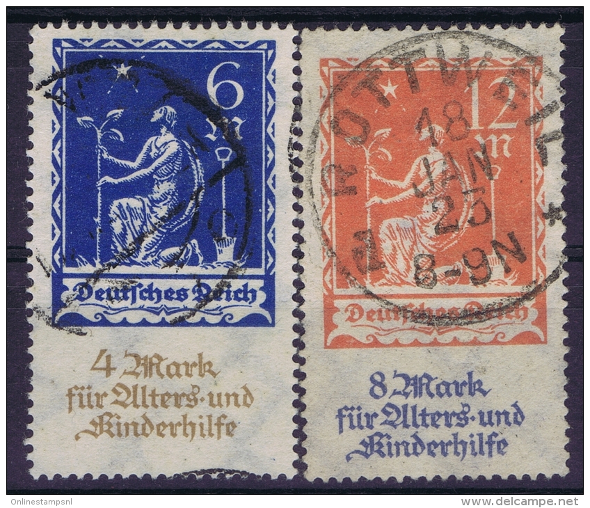 Germany: 1922 Mi Nr 233 - 234 Used - Usati