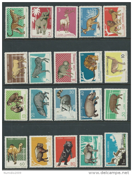 1964 CUBA HAVANA ZOO 20 VALORI MNH ** - VA48-3 - Nuevos