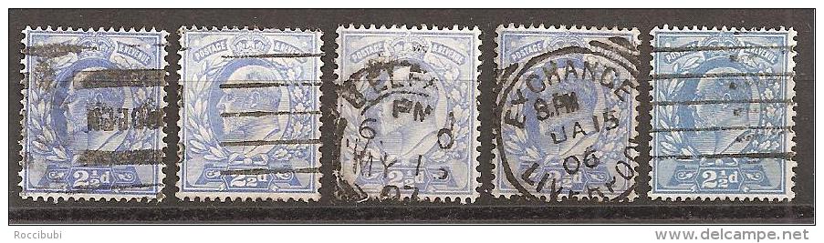 Grossbritannien 1902/1913 - Michel 107 O 5x - Other & Unclassified