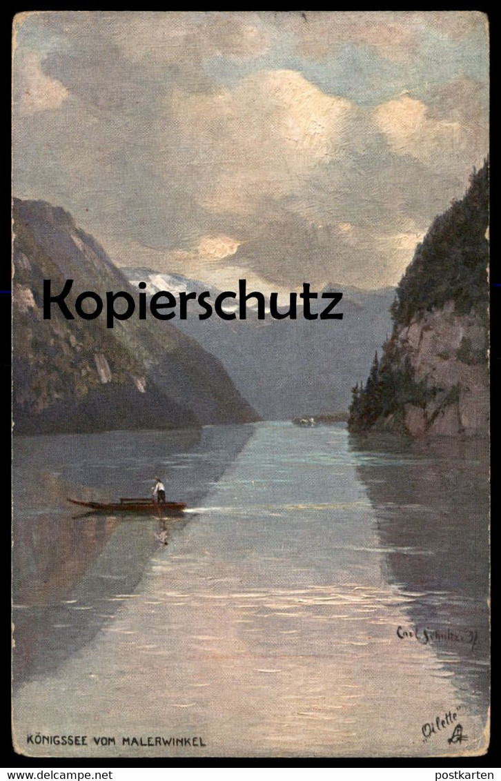 ALTE POSTKARTE OILETTE RAPHAEL TUCK POSTCARD SERIE BERCHTESGADEN KÖNIGSSEE VOM MALERWINKEL CARL SCHULTZE Tucks AK Cpa - Otros & Sin Clasificación