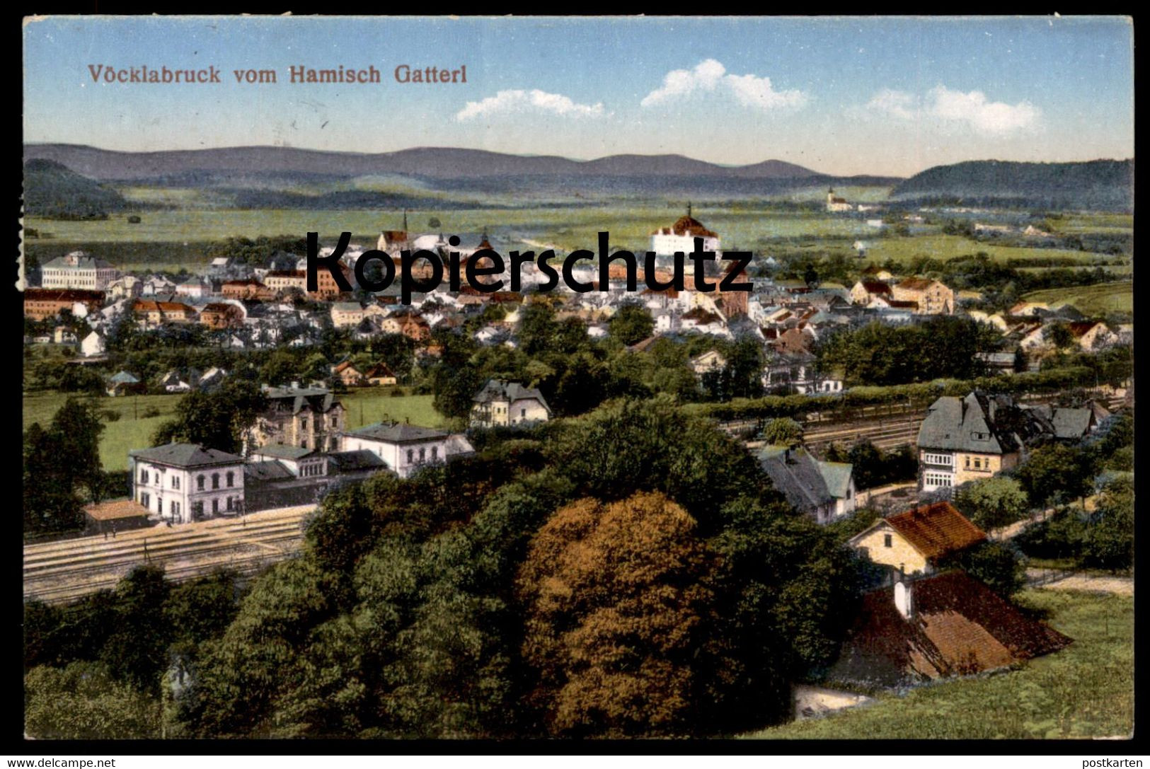 ALTE POSTKARTE VÖCKLABRUCK VOM HAMISCH GATTERL Total Eisenbahn Bahnhof Station Gare Railway Austria Ansichtskarte AK Cpa - Vöcklabruck