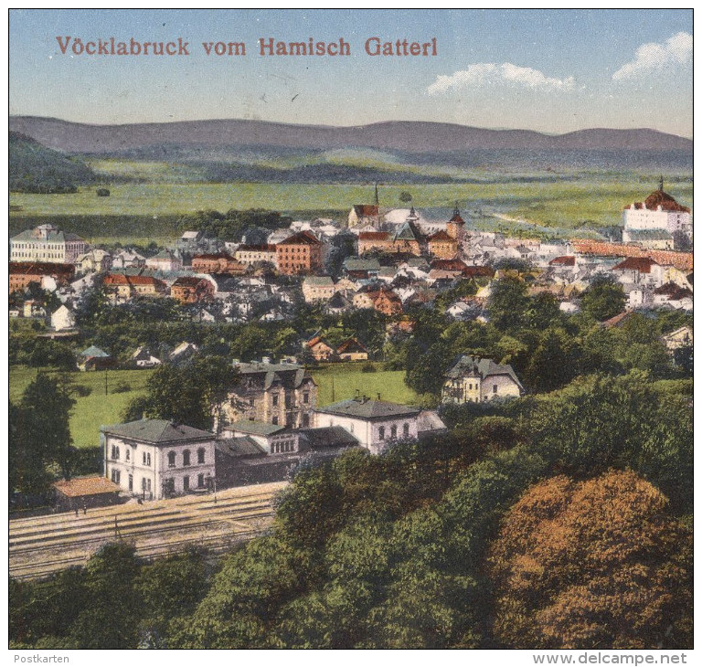 ALTE POSTKARTE VÖCKLABRUCK VOM HAMISCH GATTERL Total Eisenbahn Bahnhof Station Gare Railway Austria Ansichtskarte AK Cpa - Vöcklabruck