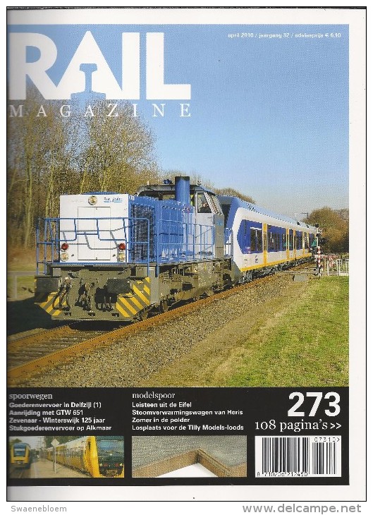 NL.- Tijdschrift - RAIL Magazine. Nummer 273. Jaargang 32. April 2010. Spoorwegen. Modelspoor. - Andere & Zonder Classificatie