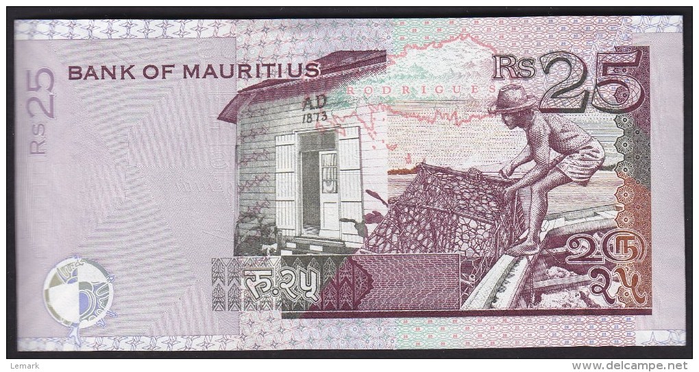 Mauritius 25 Rupees 2006 P49c UNC - Maurice