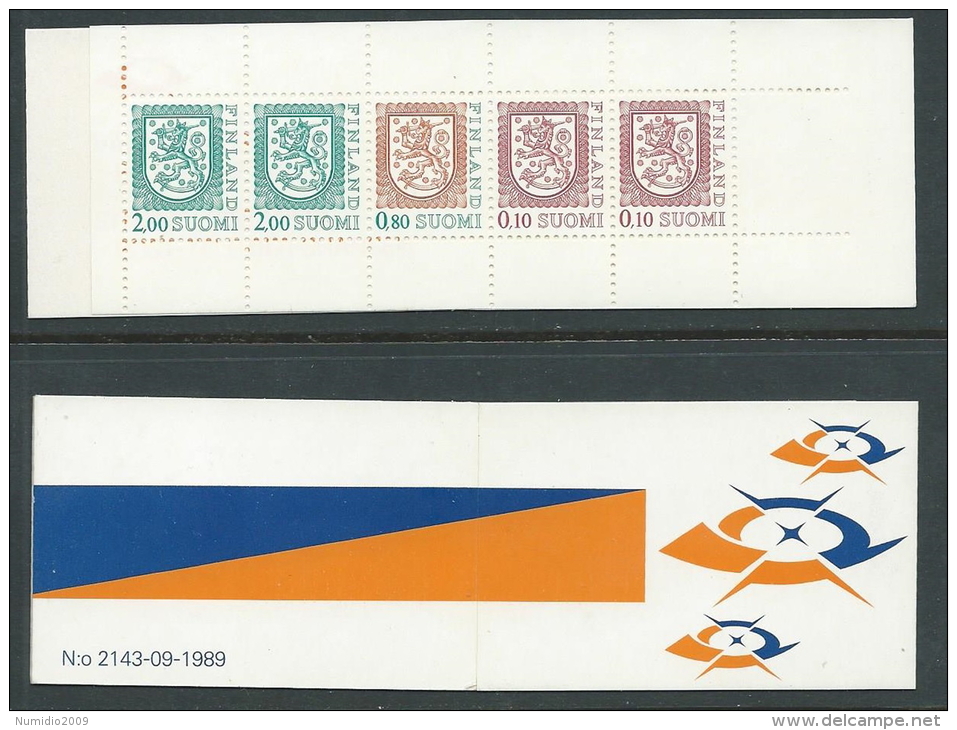 1990 FINLANDIA LIBRETTO LEONE RAMPANTE MNH ** - K - Carnets