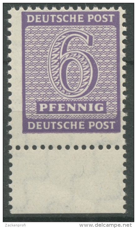 SBZ West-Sachsen 1945 Ziffern 129 X W Unterrand Aus Großbogen Postfrisch - Neufs