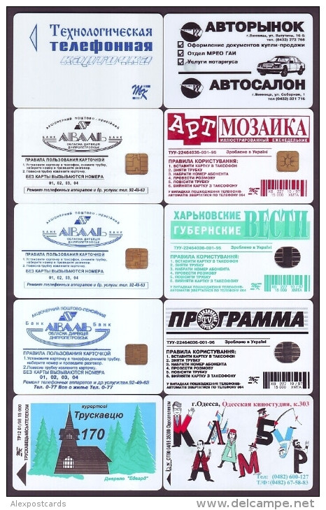 UKRAINE. 80 CHIP PHONECARDS, ALL DIFFERENT. Lot Nr. 5 - Ukraine