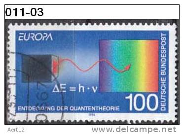 GERMANY, 1994,  Europa-CEPT, Quantum Theory, By Max Planck; Cancelled (o), Sc. 1830. - 1994