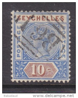 Seychelles, Queen Victoria, 1890, 10 Cents, Die I, Good Used. - Seychelles (...-1976)