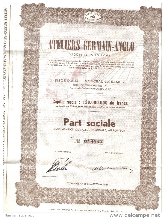Ateliers Germain-anglo 1944 Doc.176 - Textiel