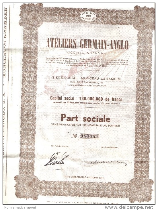 Ateliers Germain-anglo 1944 Doc.176 - Tessili