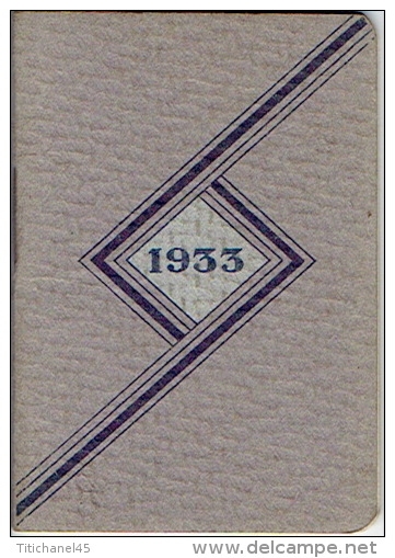 Petit Calendrier Année 1933 - Sirop De DESCHIENS  (combat L'anémie) Docteur En  Pharmacie à PARIS - Small : 1921-40