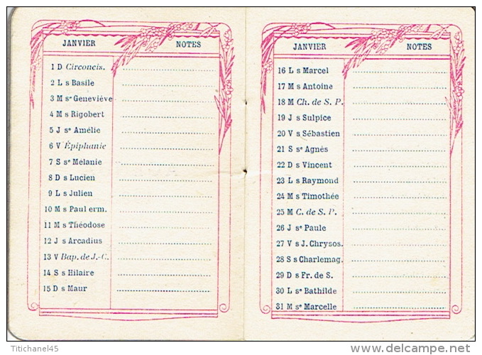 Petit Calendrier Année 1933 - Sirop De DESCHIENS  (combat L'anémie) Docteur En  Pharmacie à PARIS - Petit Format : 1921-40