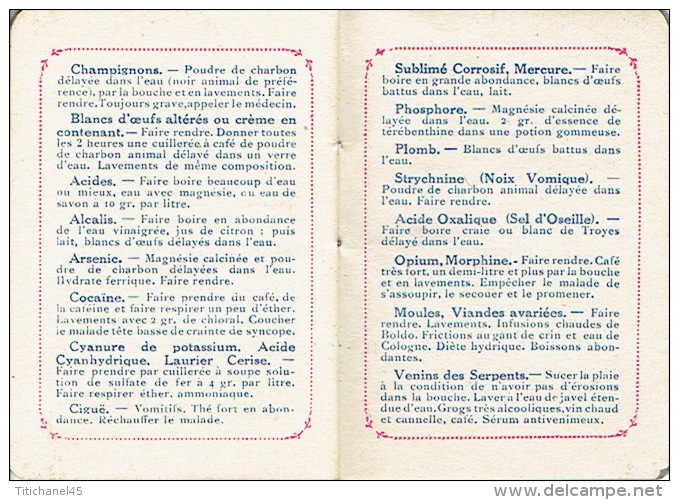 Petit calendrier année 1933 - Sirop de DESCHIENS  (combat l'anémie) Docteur en  pharmacie à PARIS